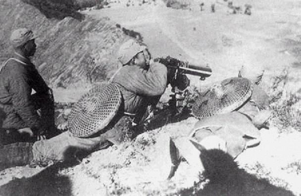 Communist machine gun crew at the Battle of Pingxingguan, Shanxi Province, China, 25 Sep 1937