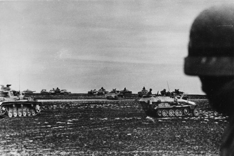 German 24th Panzer Division en route to Stalingrad, Russia, circa Aug 1942