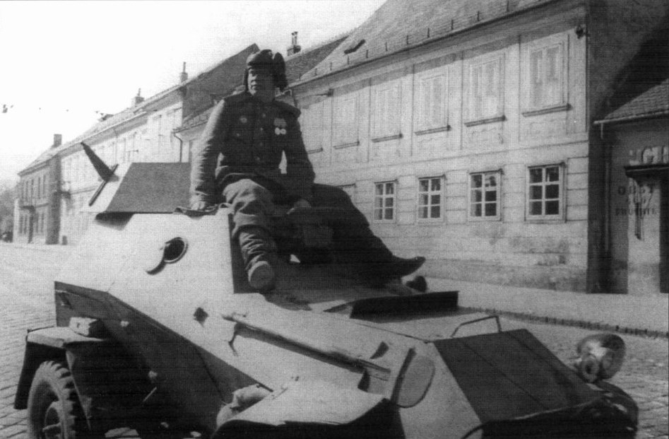 Soviet BA-64 armored car in Vienna, Austria, Apr-May 1945