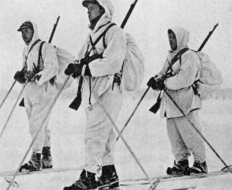 Norwegian volunteer troops fighting on the Finnish side of the Winter War, Northern Finland, Jan 1940