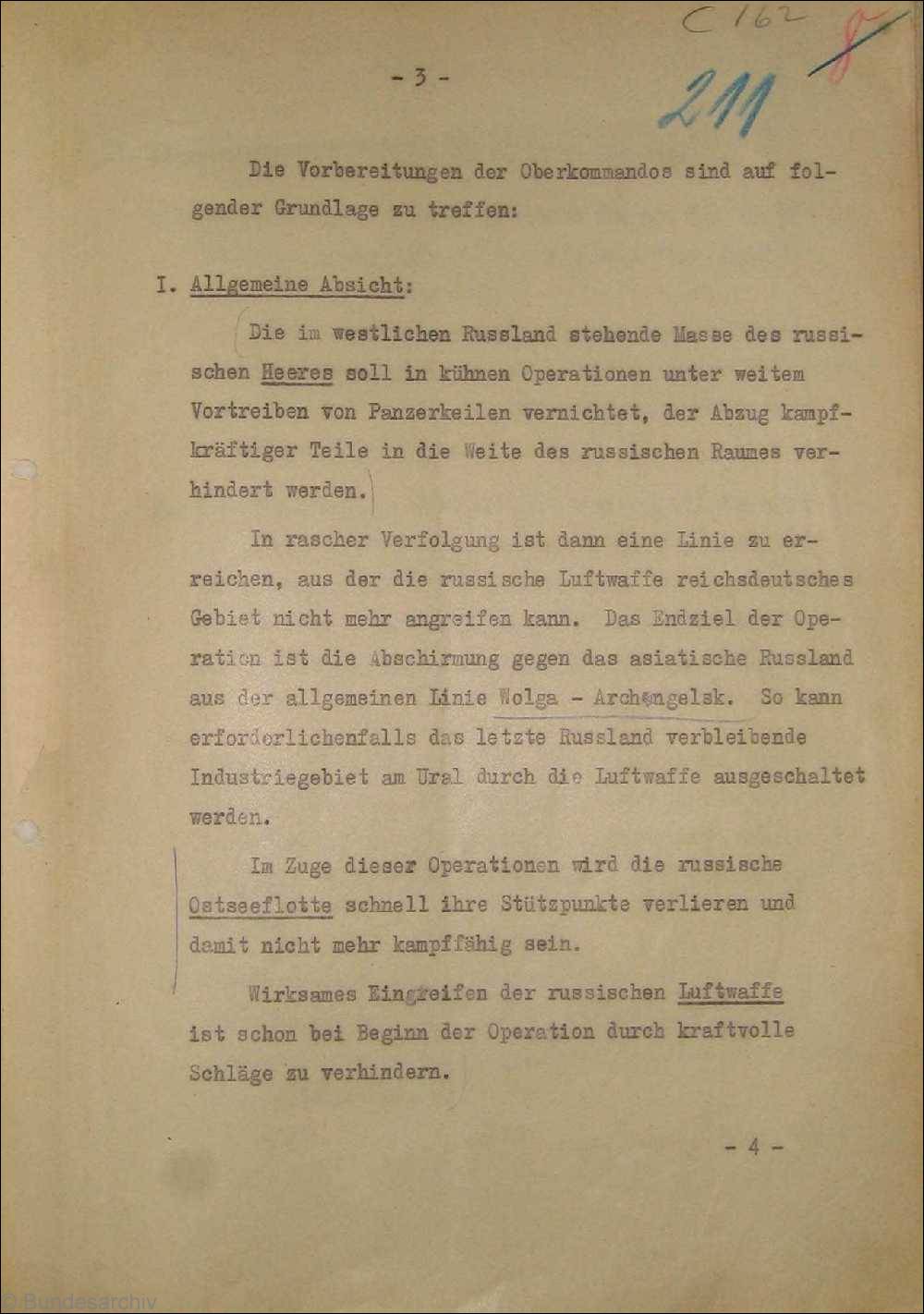 Directive No. 21 'Fall Barbarossa', 18 Dec 1940, page 3 of 9