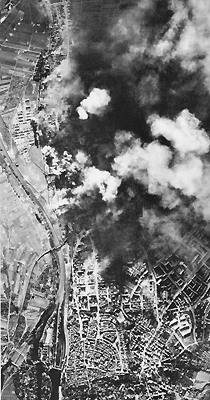 Schweinfurt, Germany during Allied bombing, 1943