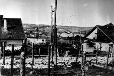 View of Vorkuta Gulag work camp, Komi Republic, Russia, 1955