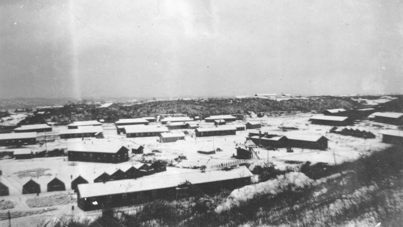 Buildings attached to the Zhijiang Airfield, Hunan Province, China, winter of 1944-1945