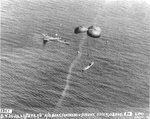 24-foot self-righting rescue motor launch dropped from an RAF Hudson rescue aircraft to the crew of a US B-17 Fortress that ditched in the North Sea, 26 Jul 1943.