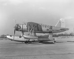 OS2U-2 Kingfisher of Scouting Squadron 2 on the seaplane ramp at NAS Quonset Point, Rhode Island, United States, Mar 20 1941. Photo 2 of 2
