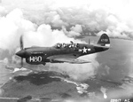 P-40N Warhawk converted to TP-40N two-seat trainer, 1944-1945. Location unknown