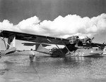 PBY-5 Catalina of a training squadron based at NAS Jacksonville, Florida, USA, 1942. Note the odd star insignia on the hull without a blue roundel and the star inverted.