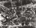Overhead view of Barbers Point Naval Air Station (left) and Ewa Marine Corps Air Station (right), Oahu, Hawaii, Sep 1944
