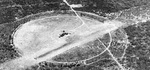 Aerial view of Ewa Field, Oahu, Hawaii, 12 Jul 1940. Although clearly an airship mooring field, this photo was not taken from an airship since no airship ever came within sight of this field.
