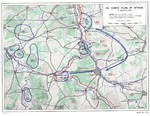Map showing the plan of attack for US Army XII Corps on the city of Nancy, France, Sep 4, 1944.