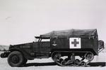 US Army M-3 Halftrack set up as an ambulance, Camp Young, California, United States, Nov 6, 1942