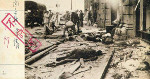 Killed civilians on Nanjing Road, Shanghai, China, Aug 1937; note Japanese censor