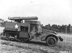 M3 Half-Track mounted with two 3-tube rocket launchers at the Bengal Air Depot near Calcutta (now Kolkata), India, 1942-45.