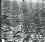 Strike photo taken from planes flying from USS Bunker Hill of Japanese Destroyer Escorts at anchor in Unten Harbor, Okinawa, Japan, 10 Oct 1944