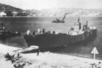 Landing ship No. 149, Osako beach of Kurahashi Island, Kure, Hiroshima, Japan, 2 Mar 1944