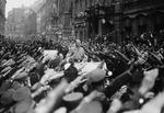 Adolf Hitler in a parade through München, Germany, 9 Nov 1933