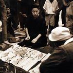 Art vendor, Tokyo, Japan, Sep 1945