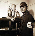 Head medical officer Dr. Hisikichi Tokoda of Shinagawa Hospital, Tokyo, Japan, Sep 1945