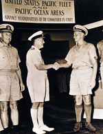 Raymond Spruance, Bruce Fraser, and Chester Nimitz at Nimitz