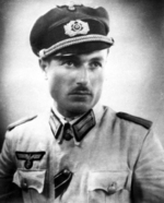 Portrait of Shalva Loladze in German uniform, 1940s