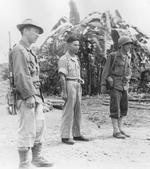 Major Richard Young, Major General Pan Yukun, and Lieutenant General Joseph Stilwell, Myitkyina, Burma, 18 Jul 1944