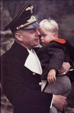Joachim von Ribbentrop with his son Barthold Henkell von Ribbentrop, circa 1942