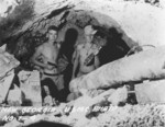 US Marines with captured Japanese equipment, New Georgia, 1943