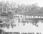 US Marines crossing Lunga River, Guadalcanal, late 1942