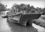 Australian Army engineers with a captured Daihatsu-class landing craft, Milne Bay, Sep 1942