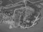 Aerial view of Tamsui Seaplane Base, Taihoku, Taiwan, Sep 1944