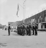 Chinese cadets in a British naval academy being reviewed, 1943-1945