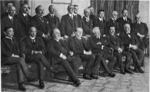 Members of the League of Nations commission, Paris, France, Feb-Apr 1919, photo 1 of 2; note Woodrow Wilson and V. K. 