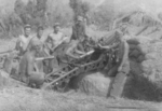 75mm Pack Howitzer M1 and crew of US 5332nd Brigade (Provisional), Burma, 1945; Polley, Molina, Pustejovsky, Hodder, Scheer, Jenelvicz, Kandrack, and Stefanovich