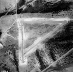 Aerial view of a glider training airstrip in Texas, 1943. Visible are C-47 Skytrain tow planes with Waco CG-4A gliders. Photo 1 of 5