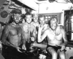 Frogmen aboard USS Burrfish, 1943-1944