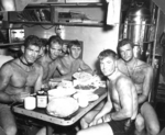 Swimmers aboard USS Burrfish, 1943-1944