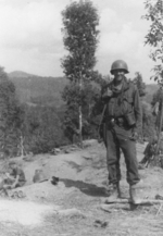 Member of US 5332nd Brigade (Provisional) Captain Rolf Larson, Burma, 1945