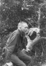 Bill Hale, a battery commander of US 5332nd Brigade (Provisional), Burma, 1945