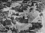 Nijmegen, the Netherlands in ruins, 1945; note Augustine and Dominicus churches in center and the clearing that would later become Plein 1944 square