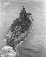 Stern view of USS New Mexico, 2 Jan 1943