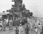 Commissioning ceremony of USS New Jersey, Philadelphia Navy Yard, Pennsylvania, United States, 23 May 1943, photo 04 of 25