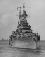 USS Indianapolis at sea, date unknown