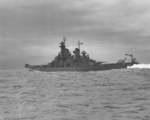 USS New Jersey at sea, date unknown