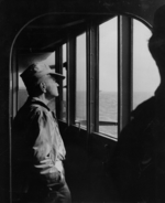 William Halsey aboard USS New Jersey, date unknown