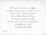Invitation to the commissioning ceremony of USS New Jersey, early 1943