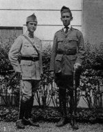 2nd Lieutenant Bernard Larlenque and Julien Bryan at the Larlenque residence, Paris, France, 1917