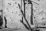 Wall damaged by bullets, Warsaw, Poland, Sep 1939
