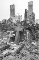 Bomb damaged Brodno Cemetery, Warsaw, Poland, Sep 1939