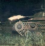 Type 97 Chi-Ha tank of 1st Tank Division during a night exercise in northeastern China, 2 Jan 1943